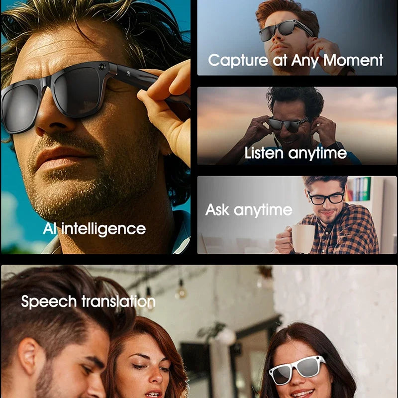 Xiaomi 4K HD AI Smart Glasses Chat GPT 100MP Camera Bluetooth Call 260Mah Battery Voice Assistant  Control Smart Glasses 2025