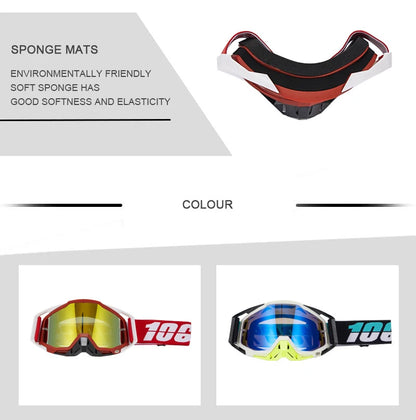 Motorcycle glasses MTB off-road goggles replacement lens single layer glasses bag