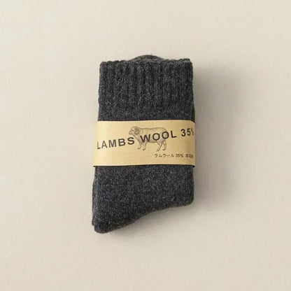 Winter 30% Wool Cashmere Warm Furry Kids Sock Chic Solid Color Calf Sock for Children Thicken Fleece Wool Autumn Warm Stockings