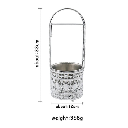 Silver Hookah Charcoal Holder Basket Stainless Steel Shisha Hookahs Shisha Carbon Basket for Hookah Chicha Narguile Accessories