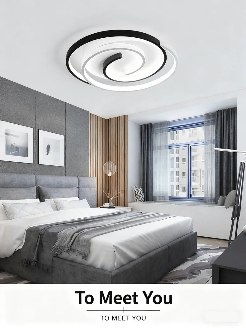 220V 230V Household LED Ceiling Lights Modern Living Room Bedroom Ceiling Light 40/50cm Simple Ceiling Lamp Low Floor Lighting