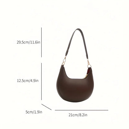 Shoulder Bags Women NEW Fashionable High-end Moon-shaped Baseball Bag Showing Luxury Women's Single Shoulder Bag