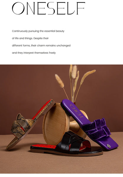Fashionable Classic Design Women's New Slippers Outdoor Flat Bottom Beach Tourism Summer Women's Slippers
