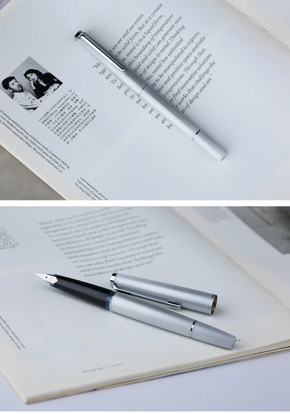 Limited MAJOHN B32 Metal Strive Piston Fountain Pen with Butterfly F Tip Student Adult Iridium Writing Ink Pen Office Supply