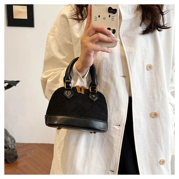 Trend Luxury Designer Ladies Handbag Women's Vintage PU Leather Shell Bag Casual Crossbody Bags for Women Shoulder Bag for Phone