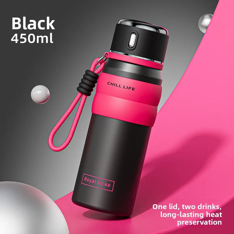 Dopamine all steel insulated cup 316 stainless steel high aesthetic water cup intelligent temperature display cup