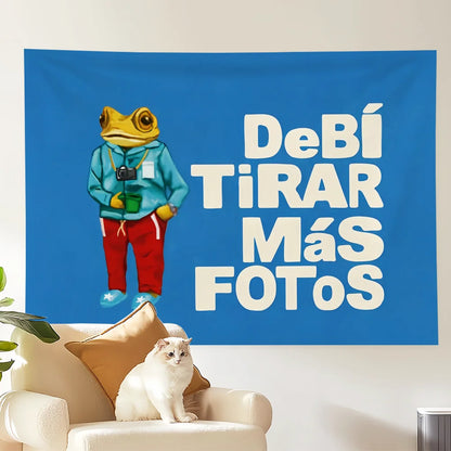singer Bad b-Bunny DeBi TiRAR MaS FOToS d-dtmf flag Room Dorm Camping Party Art Style Garage Bar wall Picnic Decoration Banner