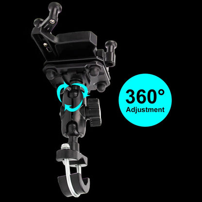 Universal Motorcycle Phone Holder Shock Absorbing Phone Mount Stand 360° Adjustable For iPhone 15 13 14 Pro Max More 4.7-7.1inch