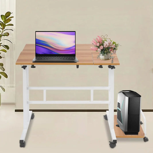 Multi Functional Foldable Computer Desk Adjustable Portable Laptop Desk Modern Computer Desk Computer with Wheels for Work Study