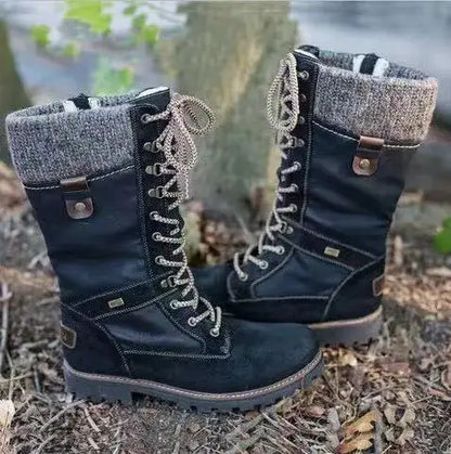 Women Winter Mid-Calf Boots  Winter Shoes Ladies Fashion Snow Boots Shoes Thigh High Suede Warm Botas 2023