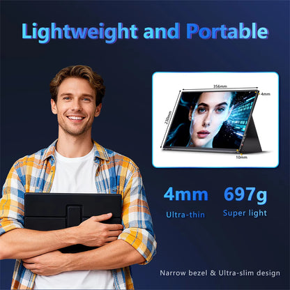KTHIN PG03 PRO 16 inch 2.5K Portable Display 2560*1600 HDMI 120Hz Type-C 144Hz Travel Gaming Screen for Laptop Switch Computer