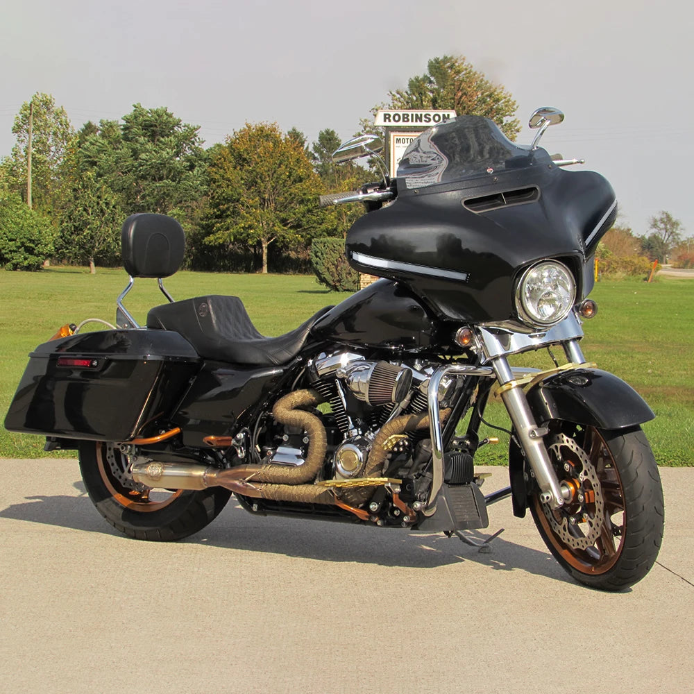 For Street Glide Electra Glide 2014-2024 Front Headlight Fairing with DRL Turn Signal Front Batwing Outer Fairing Accessories