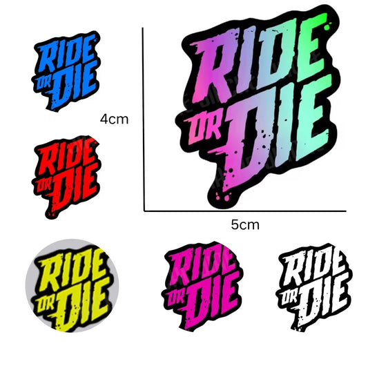 1PC RIDE or DIE Bicycle Frame Stickers DIY Mountain Bike Waterproof Vinyl Decals for Bicycle Decorative Motorcycle Trims