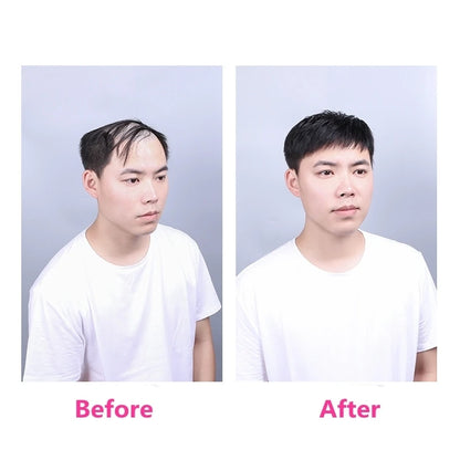 100% Human Hair Toupee Wigs for Men Hair Male Wig Capillary Prothesis Replacement System Men's Wig Real Hair for Cover Grey Hair