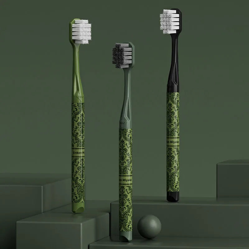6 PC New Forest Series Soft Adult Toothbrush Gift Box With Wide Head Family Set Light Luxury High-end Toothbrush Teeth Cleaning