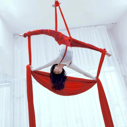 12m Aerial Silks Flying Trapeze Aerial Silk Yoga Hammock Swing GYM Home Outdoor Fitness Anti-Gravity Body Building Pilates Belt