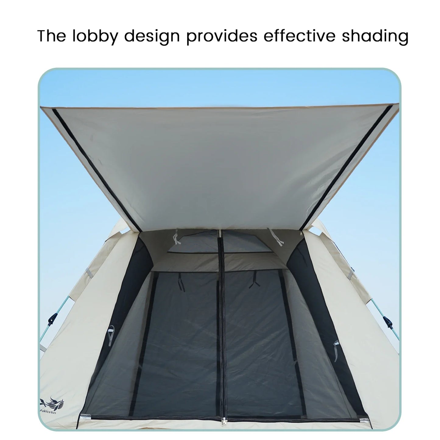 Foldable Portable Camping Tent Enhanced Ventilation Waterproof Wind & Rain Resistant With Storage Bag
