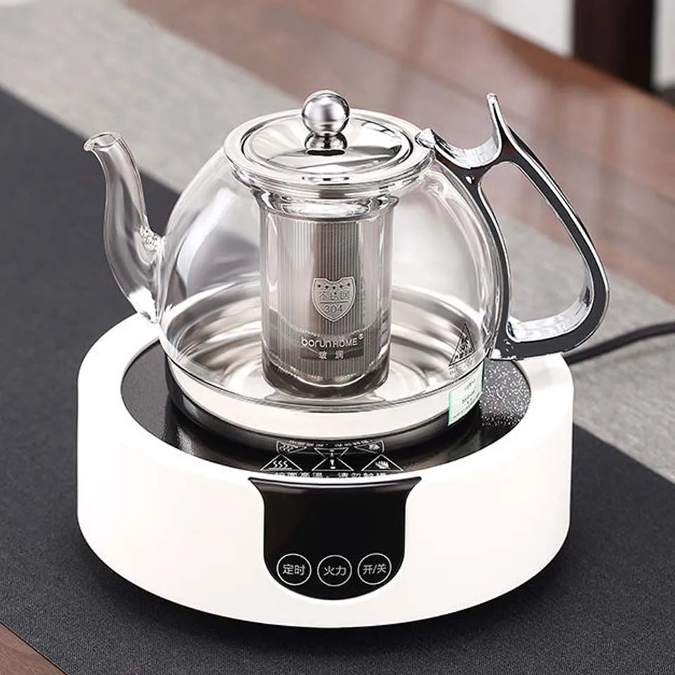 Induction Cooker Heat Resistant Glass Teapot Electromagnetic Furnace Multifunctional Filter pot Gas Stove Kettle Tea set