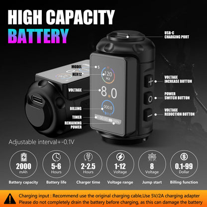 Ambition Wireless Tattoo Machine Traveler-T1 Straight Rod Direct Drive and Traveler-T2 Adjustable Stroke 2.4-4.2mm Battery Pen