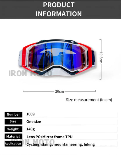 Motocross Glasses Windproof Motorcycle Sunglasses Dustproof MX Dirt Bike Goggle Transparent Lenses Motorcycle Rally Accessories