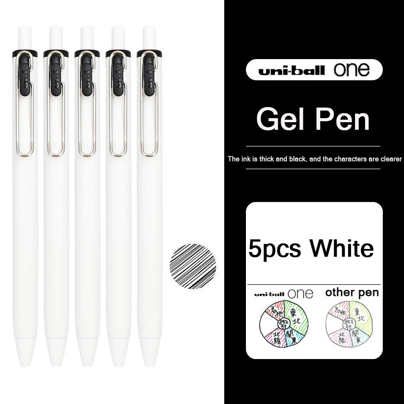 uni-ball one Mitsubishi Limted Gel Pen,Black/Red/Blue/Navy Blue Core Black Technology Signing Canetas for homework,test,meeting