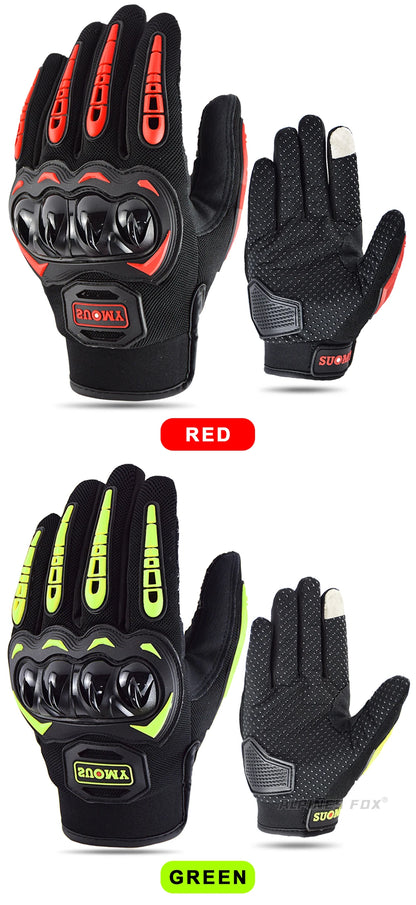 VEMAR Summer Motorcycle Gloves Men Black Full Finger Touchscreen Cycling ATV MTB Guantes Moto Luvas Bike Riding Glove Women Red