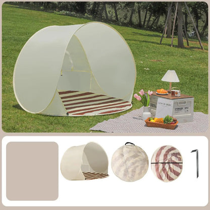 Beach Tent 3/4 Person Easy Pop Camping Canopy Beach Shelter with Ventilating Mesh Window for Outdoor Camping Picnic Garden