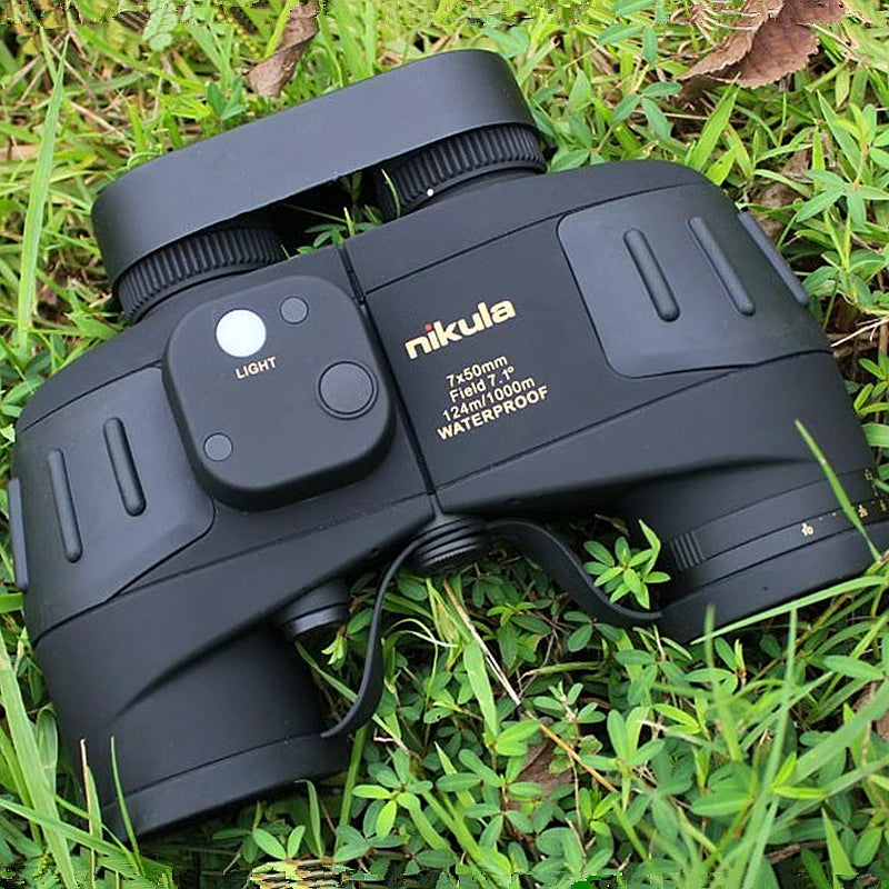 Waterproof Binoculars Nikula 7x50 Telescope High Powerful Rangefinder Long Range With Digital Compass Hiking Hunting Equiment