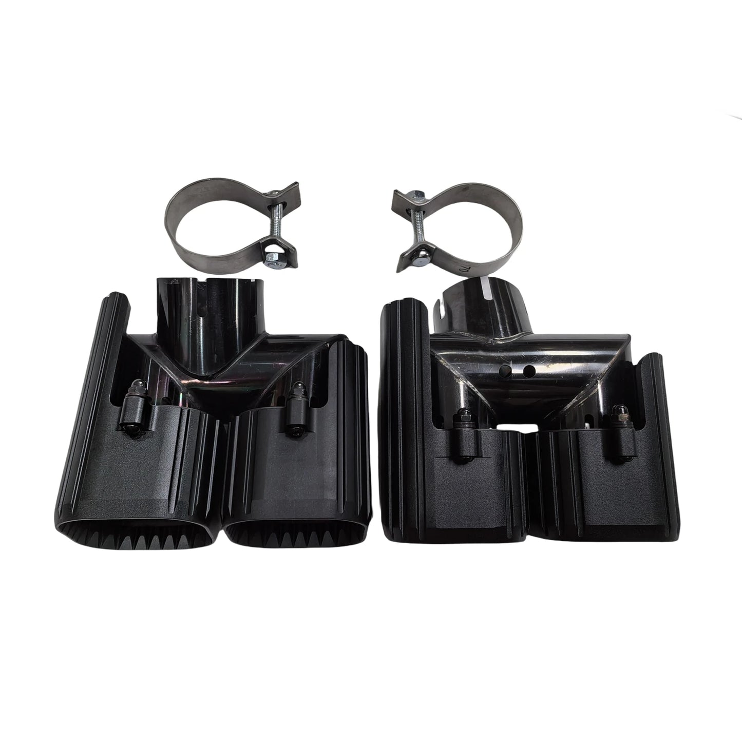 For Land Rover Defender 90 110 130 3.0L 2020-2025 Rear Bumper Lower Guard Plate Grille Mesh Cover Panel+Muffler Tip Exhaust Pipe