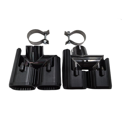 For Land Rover Defender 90 110 130 3.0L 2020-2025 Rear Bumper Lower Guard Plate Grille Mesh Cover Panel+Muffler Tip Exhaust Pipe