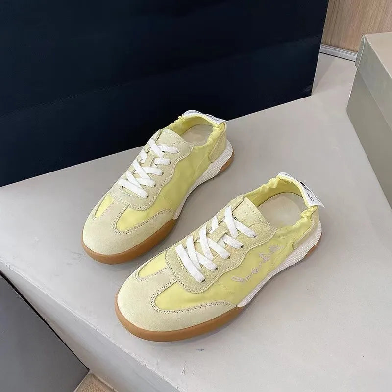 German Training Shoes Tide Ballet Series spring autumn White Soft Sole Breathable Forrest Gump Shoes Women Sports Leisure Canvas