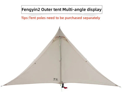 ASTA GEAR Fengyin2 Pyramid Tent Outdoor Ultralight 20D nylon Tent Camping Windproof Hiking Backpacking