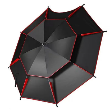 2.2M double-layer folding sunshade outdoor camping umbrella fishing tool beach sunshade umbrella windproof sunshade fishing