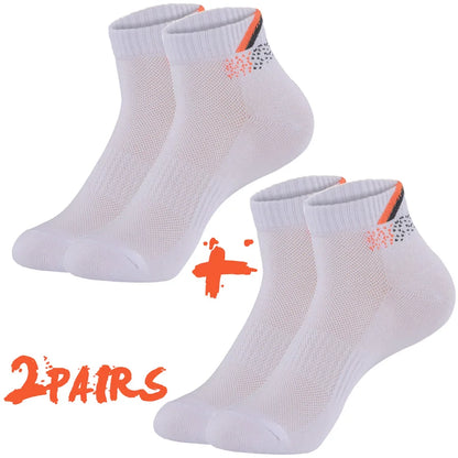 2 Pairs/Lot Running Socks Men Sport Outdoor Casual Cotton Red Stripes Compression Black Colorful Sock Male Gifts 21 Colors