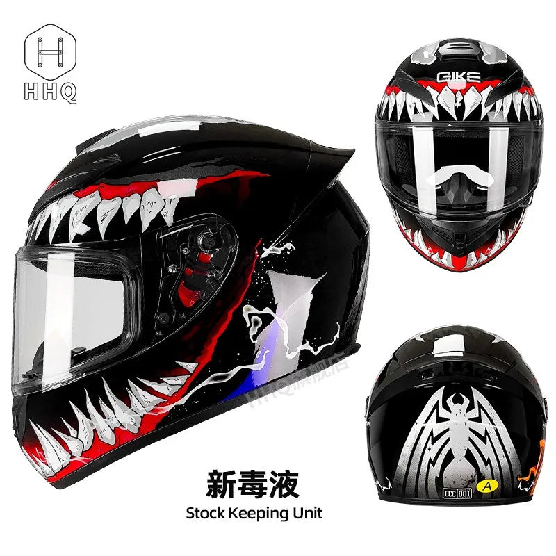New Bluetooth motorcycle helmet for men and women, full coverage, anti-fog, full face motorcycle helmet