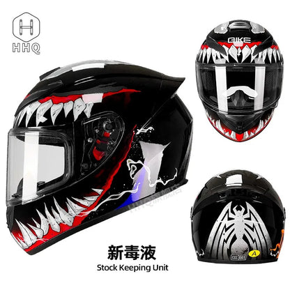 New Bluetooth motorcycle helmet for men and women, full coverage, anti-fog, full face motorcycle helmet