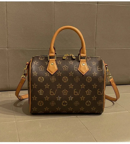 2024 Spring Summer New High-End Feelprinting Vintage Large Capacity Pillow Bag Fashionable Simple Commuting Crossbody Women's Ba