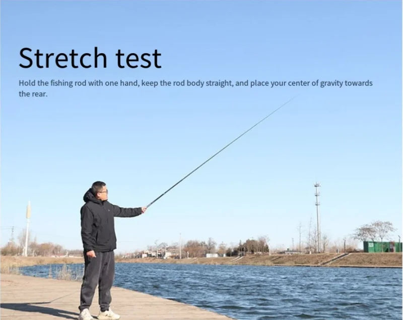 2.1-6.3-meter Lightweight Hard Tuned Carbon Fiber Fishing Rod Strength Fishing Rod Outdoor Fishing Equipment Travel Equipment