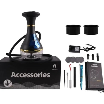 Smart Electric Hookah Shisha Set Portable Travel Electronic Hookah High Quality Shisha with LED Display