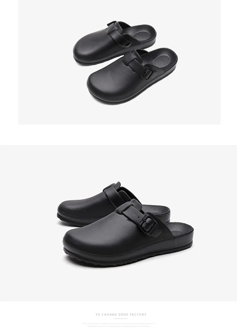 SmilePoP New Women Garden Slippers Kitchen Nonslip Men Slippers Outdoor Waterproof Women Sandals Easy Clean Light Home Shoes