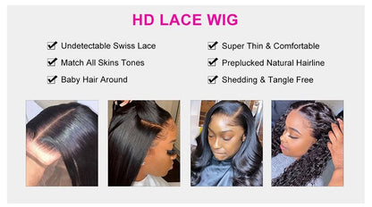 40 Inch Wigs 100% Human Hair 13x4 Hd Iace Frontal 13x6 Hd Brazilian Lace Frontal Wig 200% Density Straight Hd Transparent 13x4 Wigs