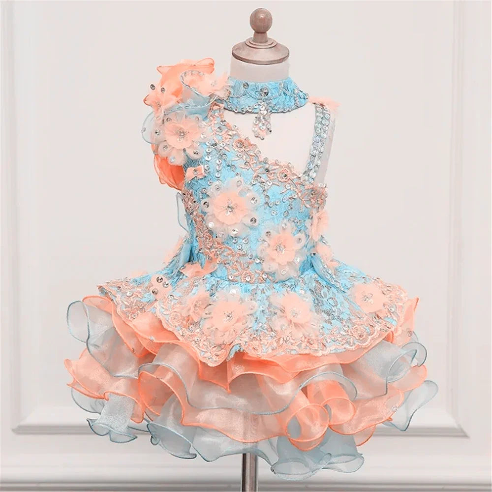 Lovely White Satin Flower Girl Dress for Wedding Dresses Little Princess Bow Kids Birthday Party Evening Customise Gowns