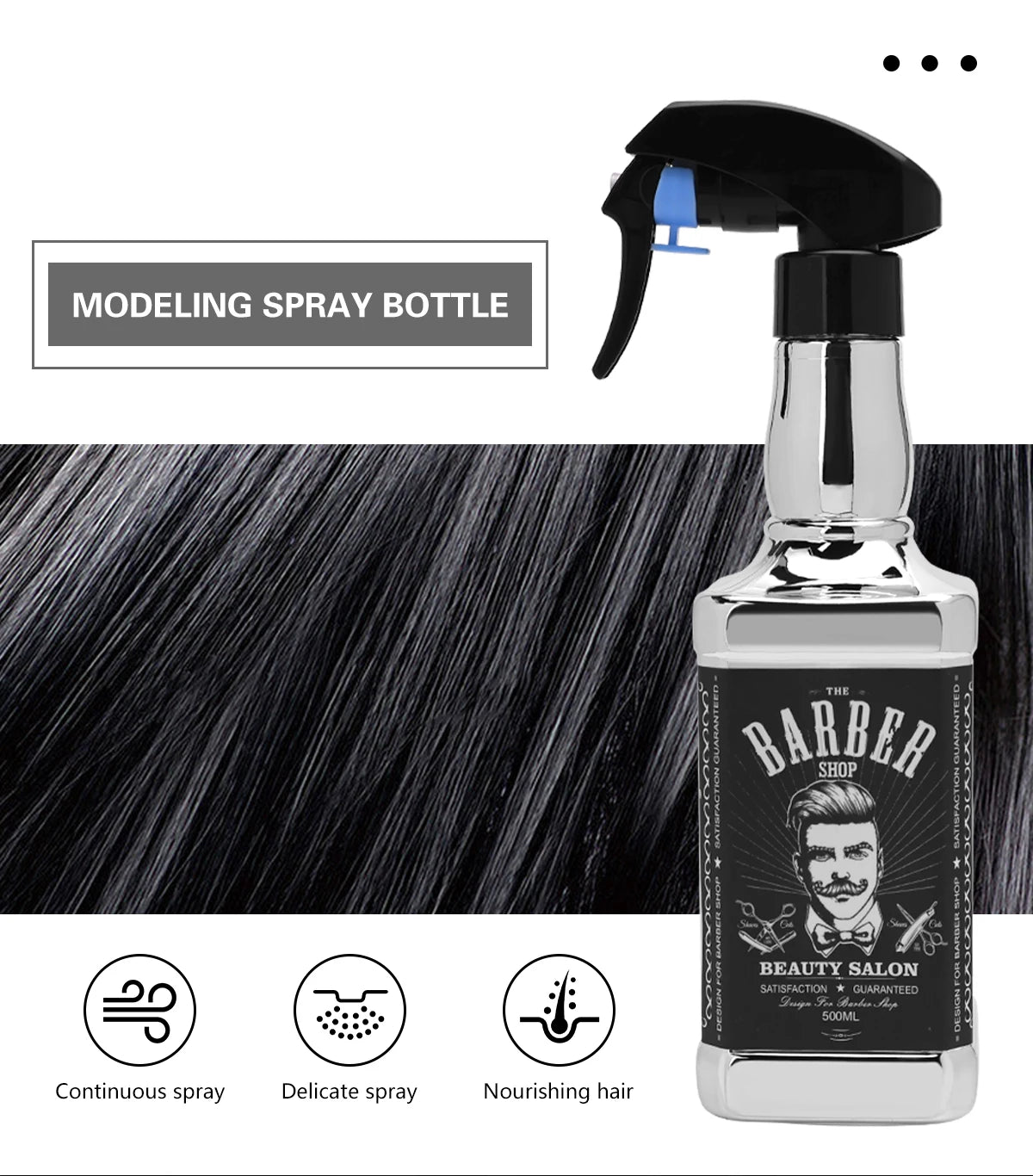 Professional Salon Barber Spray Bottle Refillable Fine Mist Empty Watering Can Water Sprayer Barbershop AccessoriesHair Tools