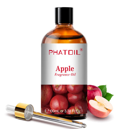 PHATOIL 100ml Aromatherapy Fragrance Oil with Glass Dropper Lime Coconut Strawberry Cherry Watermelon Lemon Mango Aroma Oils