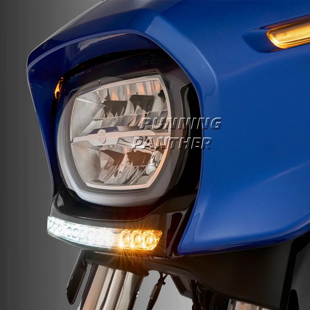 For Harley CVO Electra Street Glide Ultra FLHXU FLHX FLHXSE LED Front Lower Fairing Signal Light Turn Light Amber Lamp