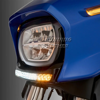 For Harley CVO Electra Street Glide Ultra FLHXU FLHX FLHXSE LED Front Lower Fairing Signal Light Turn Light Amber Lamp