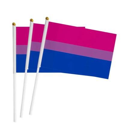 Hand Flag 100pcs 14x21cm Dream SMP Flag Gay Lesbian Homosexual Bisexual LGBT Pride Flag Customized Rainbow Hand Flag