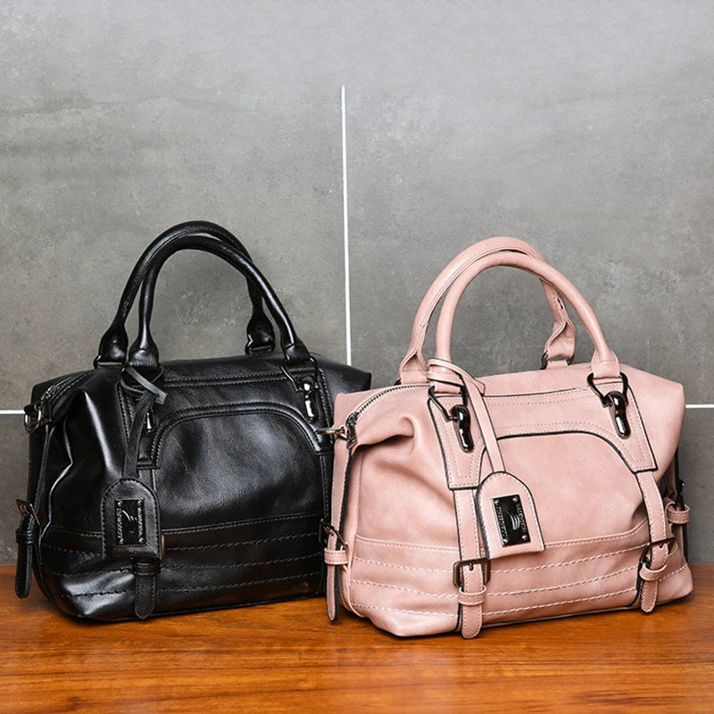 PU Leather Ladies Boston Shoulder Bags Luxury Women Tote Handbags High Quality Female Top Handle Messenger Crossbody Bags
