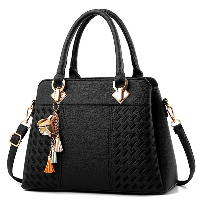 Gusure Luxury Handbag Women Crossbody Bag with tassel hanging Large Capacity Female Shoulder Bags Embroidery Tote Sac A Main