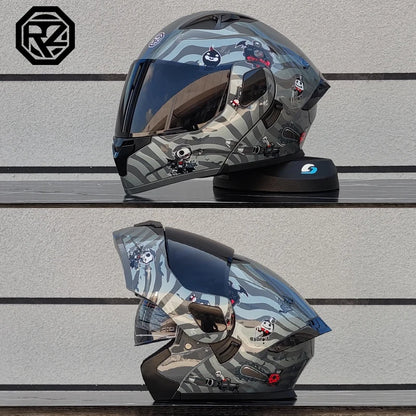 2025 High Quality Motorcycle Helmet Modular Flip Helmet Casco para Motos Dual Lens Full Helmet Casco para Motos DOT Approval